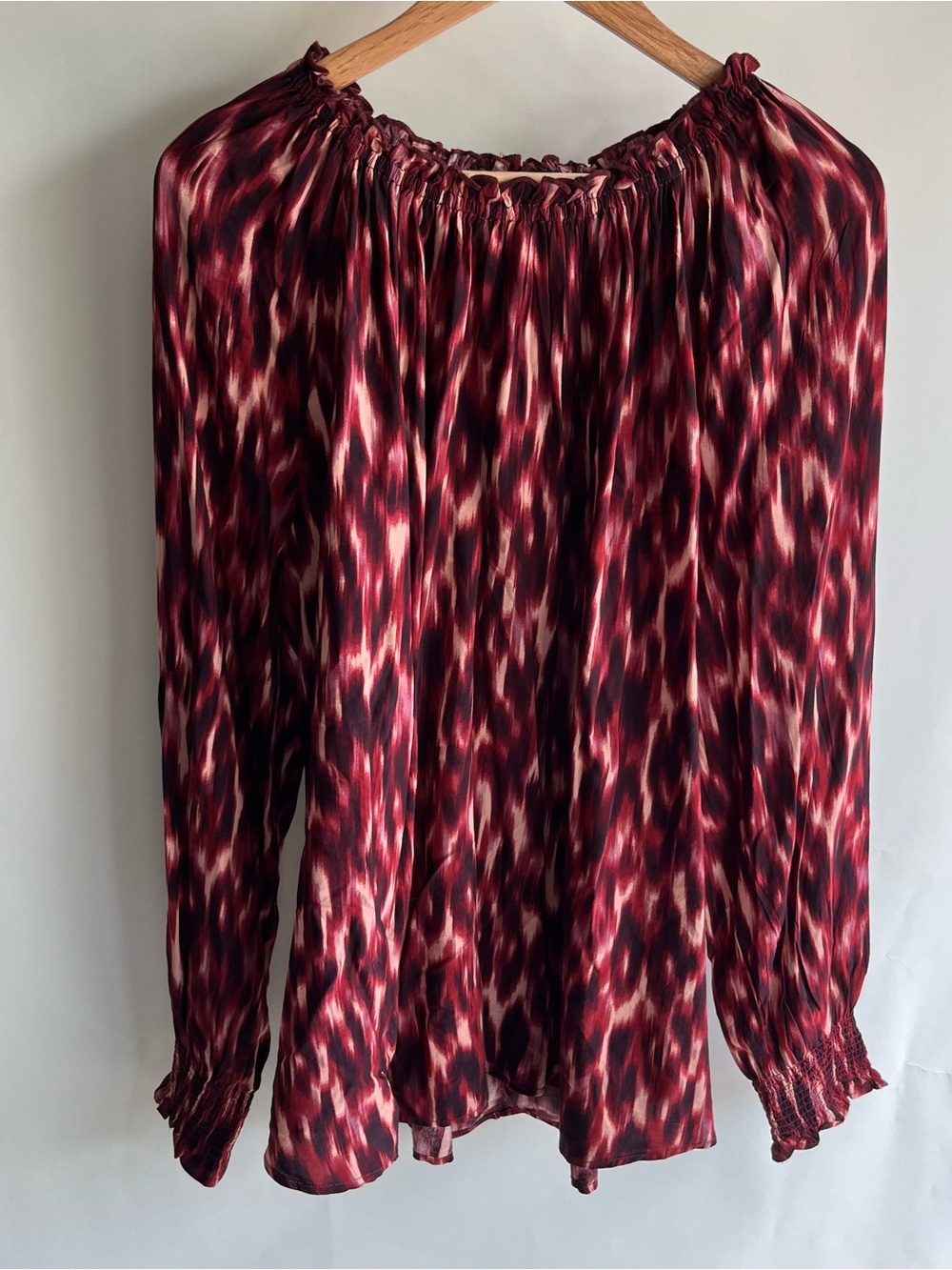 Beach Lunch Lounge Blouse Peasant Sz Xl New NWT Women’s Marissa Brush Strokes